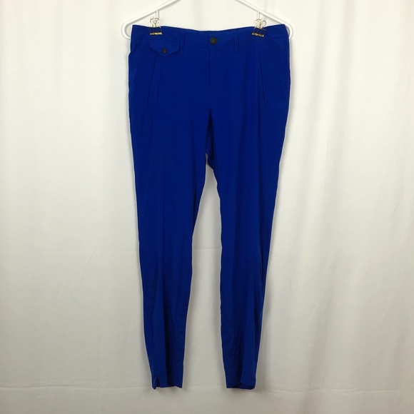 rag & bone Pants - rag & bone Silk royal blue pants pockets 4